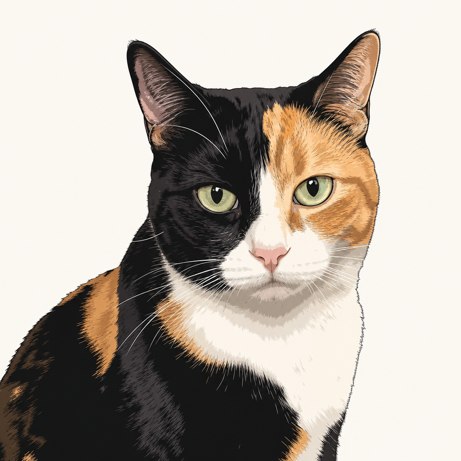 Pop art style pet portrait example